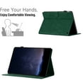thumbnail image 4 of Case for Kindle Fire HD8 / HD8 Plus 2020/2022/2024, Embossed PU Leather Cover Flip with Smart Auto Wake / Sleep Stand Function Pencil Holder and Card Slots & Footgrip Case, Green, 4 of 5