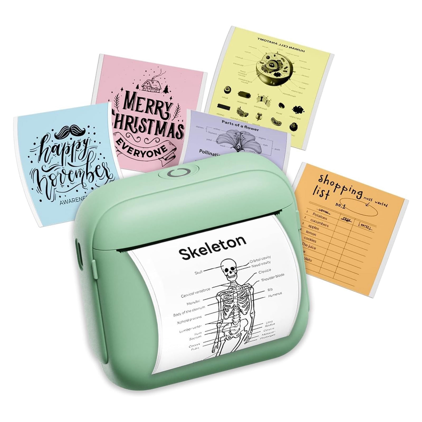 Rechargeable Portable Miniature Sticker Printer For Instants Label Receipt Photo Printing Easy Wireless Operations