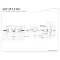 thumbnail image 2 of Kingston Brass KS3122GL Vintage Double-Handle Wall Mount Bathroom Faucet, Polished Brass, 2 of 5