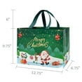 thumbnail image 2 of Wrapables Non-Woven Reusable Christmas Holidays Gift Bags with Handles for Gift Wrap, Parties, Favors and Treats (Set of 8), Happy Santa, 2 of 8