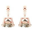 thumbnail image 4 of 3 ct Lever-Back Drop Dangle Earrings for Women | 7.5mm Round Cut Yellow Moissanite | 18K Rose Gold, 4 of 5
