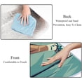 thumbnail image 4 of Tennis Outdoor Canvas Picnic Blanket Waterproof and Foldable Mat with Carry Strap - Large Size for Family and Friends - Durable and Easy to Clean - Blue and White Stripes Design, 4 of 6