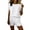 White, variant on Hvogkswy Two Piece Linen Sets for Women, Solid Color Short Sleeve Crew Neck Tops and Button Waist Shorts with Pockets Lightweight Breathable Summer Outdoor Vacation&Casual Set