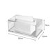 thumbnail image 4 of Caja de pañuelos acrílica, dispensador de pañuelos faciales rectangulares, servilleteros, soporte transparente para sábanas secas para baño, encimera, oficina, 4 of 5