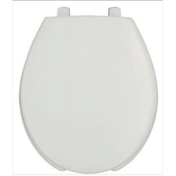 BEMIS 7750TDG-000 Toilet Seat, With Cover, Plastic, Round, White