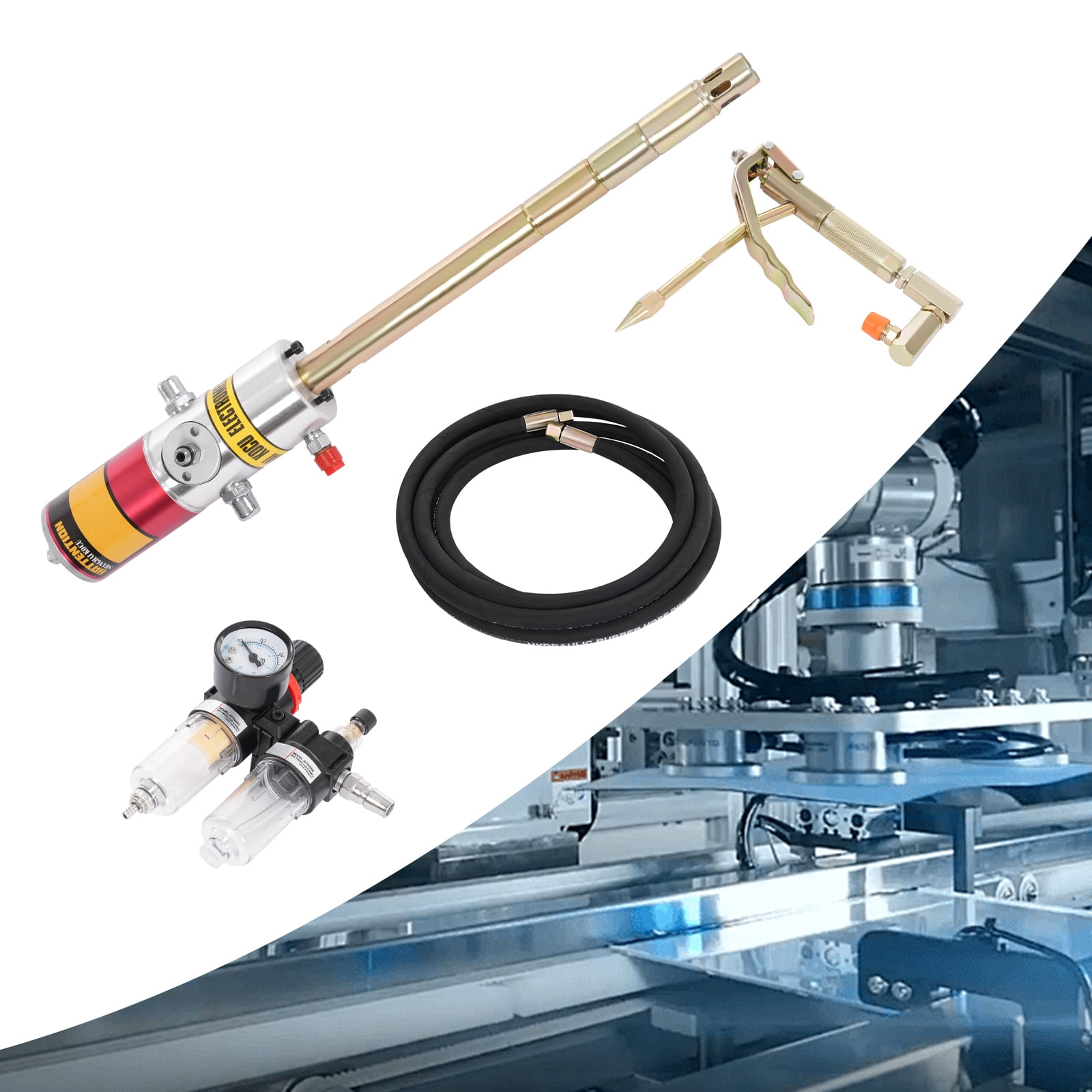 Griptix Durable Grease Pump with High-Pressure Plunger, 30-40MPa Output Pressure, Efficient Oil Flow, Easy to Clean, Ideal for Industrial Use