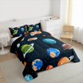thumbnail image 3 of jejeloiu Galaxy Planet Bedding Comforter Set,Colorful Stars Dots Twin Comforter Sets,Universe Theme Bedding Set For Boys Teens,Microfiber Bedroom Decor Reversible,2-Piece, 3 of 8