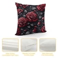 thumbnail image 4 of JEUXUS Red Rose Pattern Soft Pillow Case Short Plush Pillowcase White, 4 of 5