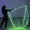 Green Glow, variant on Ciwanning LED Light Worship Dance Flag with Telescopic Poles Semicircular Design Praise Banners for Celebration and Beach Vacation