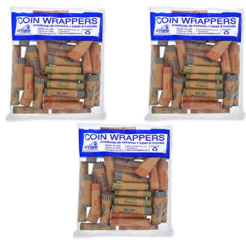 Crimped Assorted Coin Wrappers 36 Count (108)