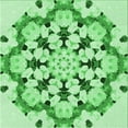 thumbnail image 1 of Ahgly Company Indoor Square Patterned Jade Green Area Rugs, 5' Square, 1 of 6