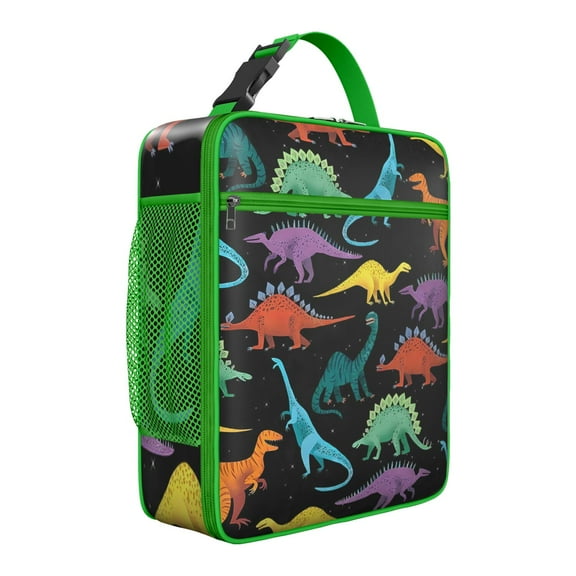 Reusable Lunch Tote Bag – Watercolor Dinosaur Artwork, Colorful & Artistic Dino Design for Work, Picnic, or Travel