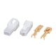 thumbnail image 1 of Conector de cable eléctrico de 1 pin Uxcell macho hembra para automóvil, carcasa de plástico blanca, 4 juegos, 1 of 5