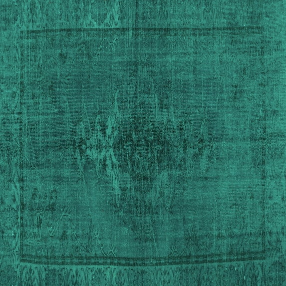Ahgly Company Indoor Square Persian Turquoise Blue Traditional Area Rugs, 3' Square