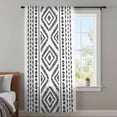 thumbnail image 4 of Black Boho Sheer Curtains 72 Inches Long, Vintage Southwestern Geometric Stripes Light Filering Curtains, Breathable Simi Curtain Privacy Drapes for Living Room Bedroom Lightweight Window Treatment, 4 of 9