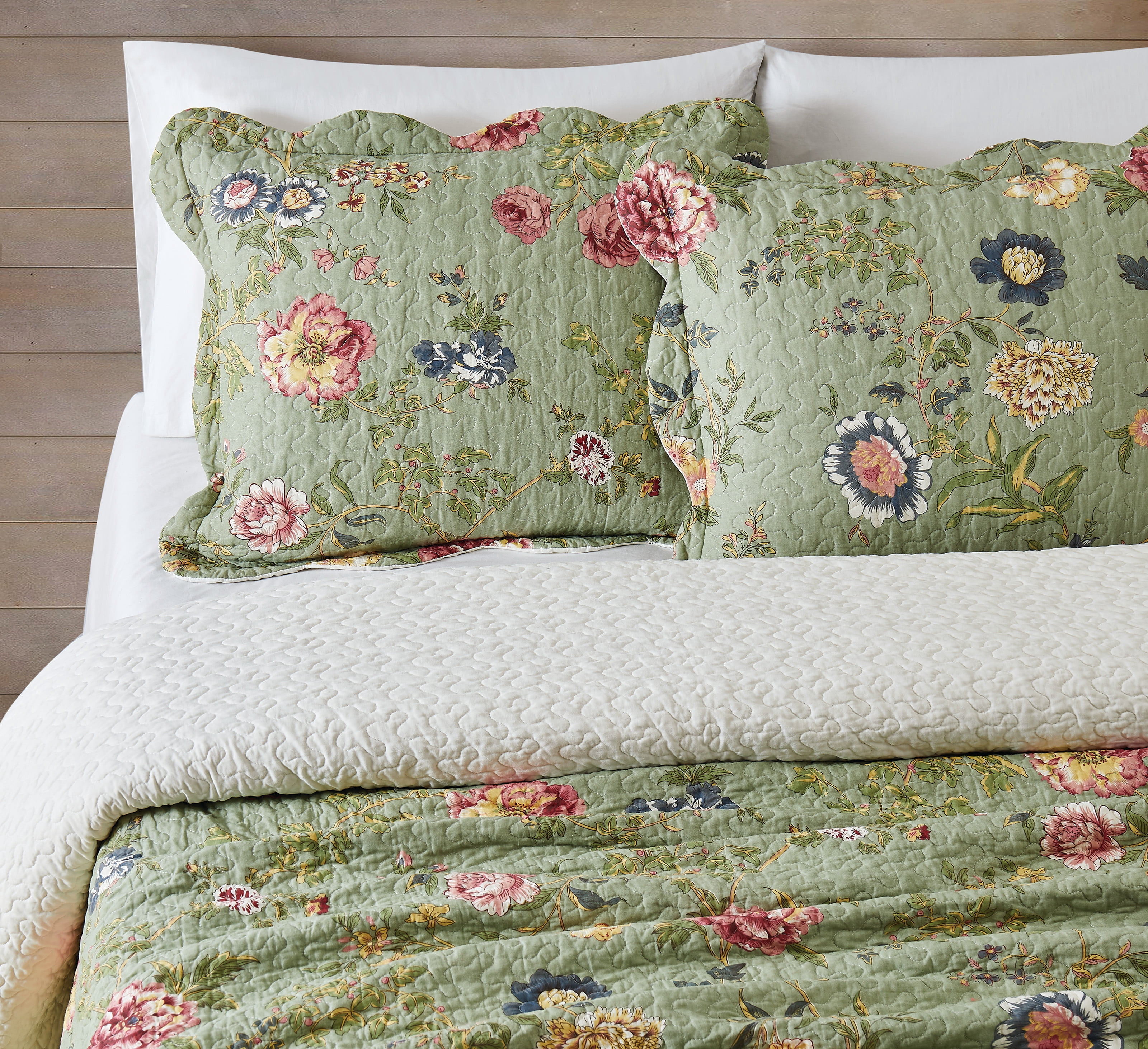Pem America Garden Cotton Quilt, Full/Queen - Hypoallergenic
