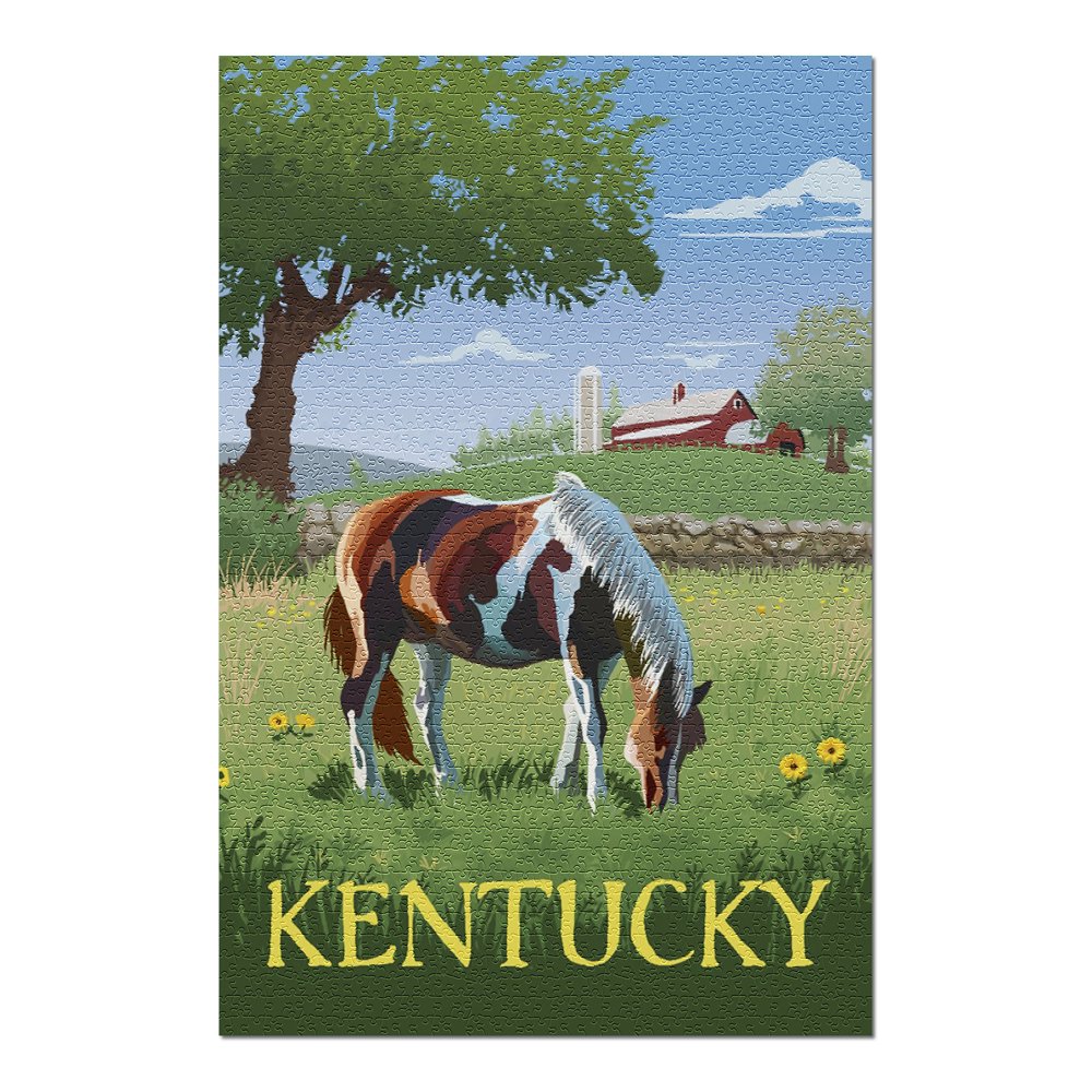Kentucky Horse in Field (20x30 Premium 1000 Piece Jigsaw Puzzle, Made