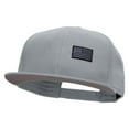 thumbnail image 2 of Small Black Patriotic American Flag Superior Cotton Twill Flat Bill Snapback Prostyle Cap - Grey OSFM, 2 of 5