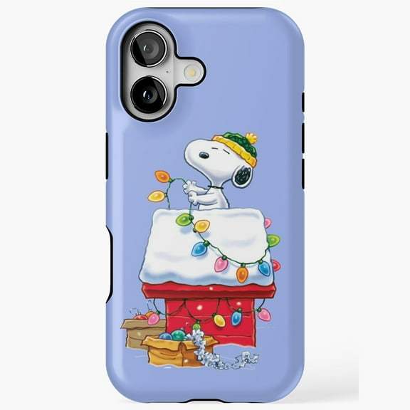 Happy Holidays Festive Christmas Pattern iPhone Case 11 12 13 14 15 16 17 Pro Max