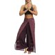 thumbnail image 2 of VISgogo Pantalones de pierna ancha de verano para mujer, pantalones sueltos sueltos de tiro medio con estampado bohemio con divisiones para yoga, playa, vacaciones VISgogo  moda, 2 of 8