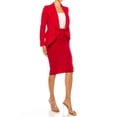 thumbnail image 3 of Women's Chic 2-Piece Suit Set - Open Front Blazer and Matching Pencil Skirt, 3 of 6