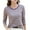 Purple, variant on Kaemgyyd Womens Striped Long Sleeve Shirt Soft Comfy Crew Neck Tops Casual Loose Basic Tees Fall Trendy Clothing