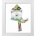 thumbnail image 1 of Ogren, Sarah 26x30 White Modern Wood Framed Museum Art Print Titled - Bear in a Hat and Scarf, 1 of 4