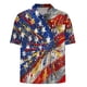 thumbnail image 5 of Blusa y camisa de manga corta con cuello vuelto Camisa casual para hombre Camisa de bolos vintage de manga corta Camisas de verano Camisa abotonada Blusa para hombre Poliéster, 5 of 5