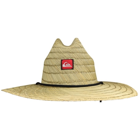 straw quiksilver hat pierside brim wide mens brown walmart