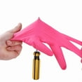 thumbnail image 4 of Pink Nitrile Disposable Gloves 20/50PCS Powder & Latex Free Gloves for Kitchen Cooking Household Beauty Petcare Hair Dye Gloves, 4 of 8