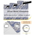 thumbnail image 6 of Blue Floral Blackout Curtains 54 Inches Long, Spring Flowers Pattern Plants Simple Vintage Thermal Insulated Black Out Curtains, Darken Window Curtain Drapes for Bedroom Living Room 52"x54" 2 Panels, 6 of 9