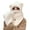 White, variant on Hooded Scarf Gloves Hat 3 in 1 for Women in Winter, Faux Fur Soft Thick Warm Hat with Bear Ear Set