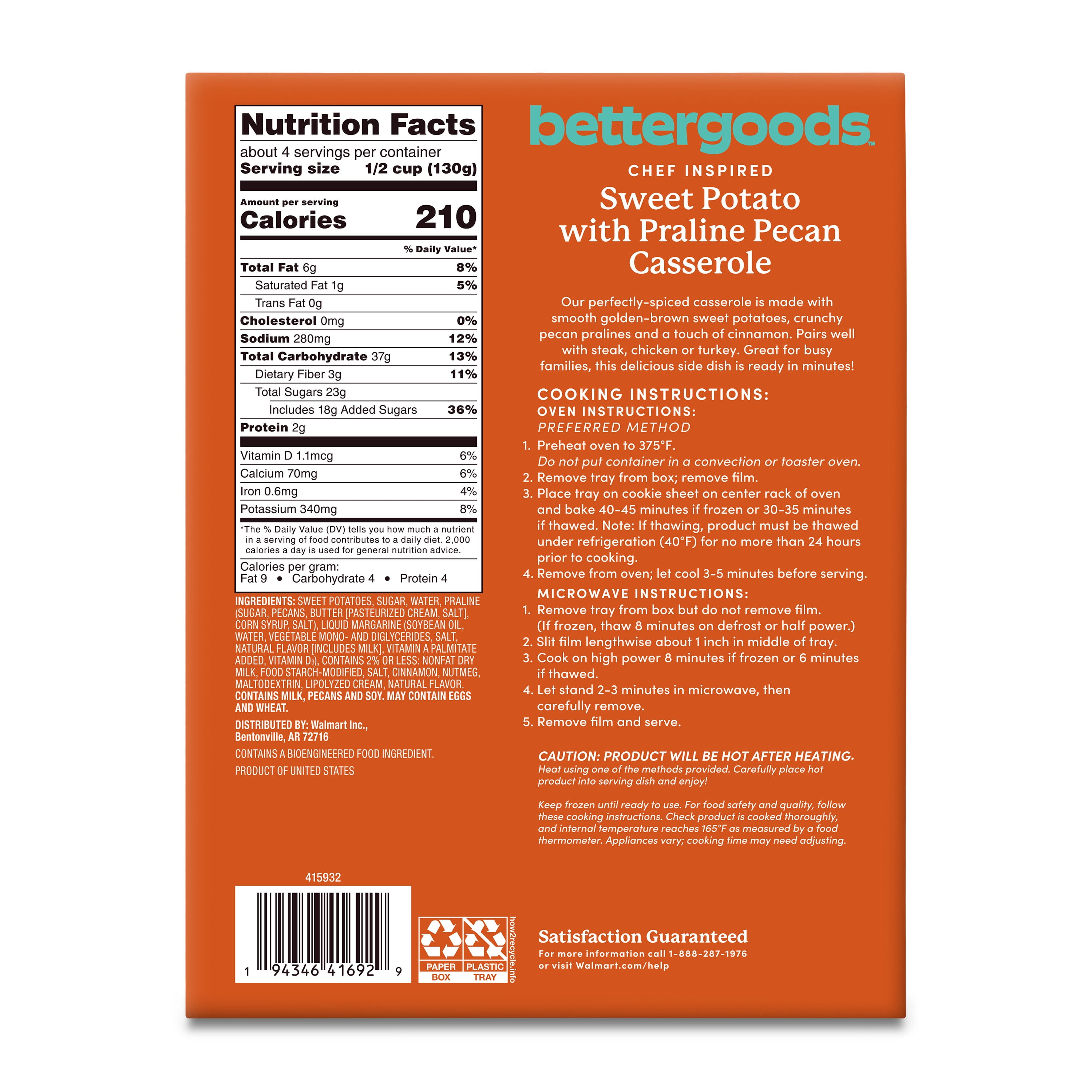 bettergoods Sweet Potato and Praline Casserole, 20 oz