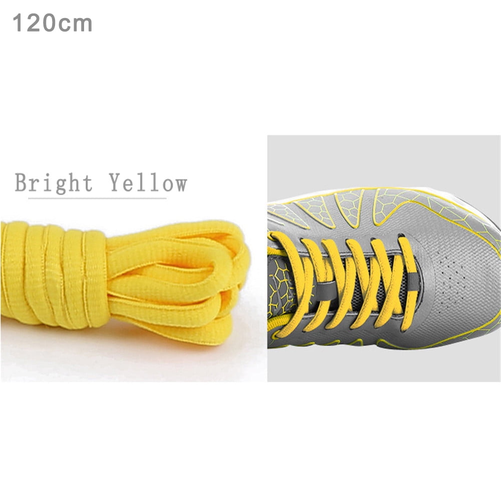 red and yellow shoelaces
