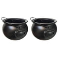 thumbnail image 2 of BinKFF Plastic Black Cauldron Kettle Halloween Candy Bowl, Large Witch Cauldron Pot Bucket for Halloween Decorations Trick or Treat Party Supplies, Two Specifications, 2 of 8