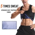 thumbnail image 3 of Sauna Vest for Men Waist Trainer Vest with Zipper Workout Sauna Suit with Adjustable Waist Trimmer Belt, 3 of 5