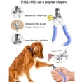 thumbnail image 5 of Dog Cat Grooming Kit, Pet Shedding Brush Dematting Rake Flea Comb Nail Clipper Set for Long Short Hair Puppy Kitten Home Use, Blue 6 Kits, 5 of 6