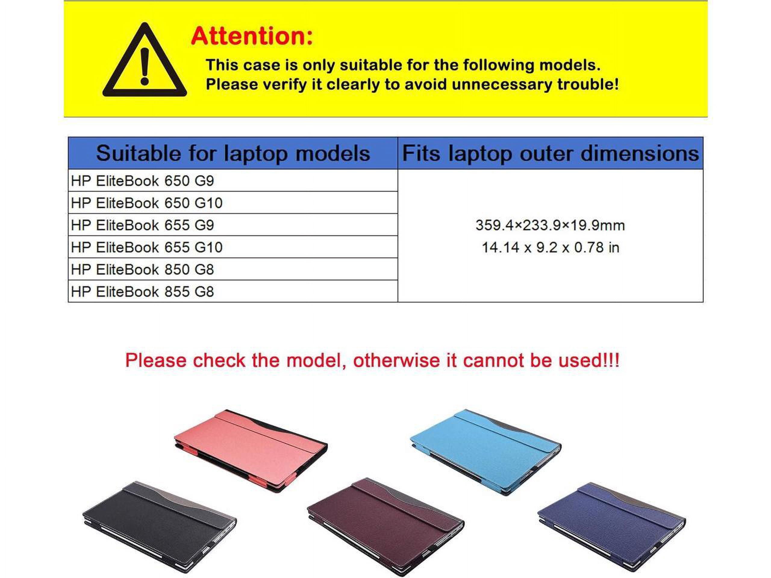 Laptop Cover Case for 15.6 inch HP EliteBook 650 G9 G10 & HP EliteBook 655 G9 G10 & HP EliteBook 850 G8 & HP EliteBook 855 G8,Detachable PU Leather Protective Shell Sleeve Accessory Bag