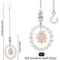 thumbnail image 2 of 1Pc Flower Glass Car Hanging Decoration with 304 Stainless Steel Chain and S-Hook Clasps Camel 228.6mm, 2 of 5