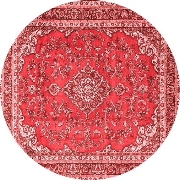 Ahgly Company Indoor Round Persian Red Traditional Area Rugs, 4' Round