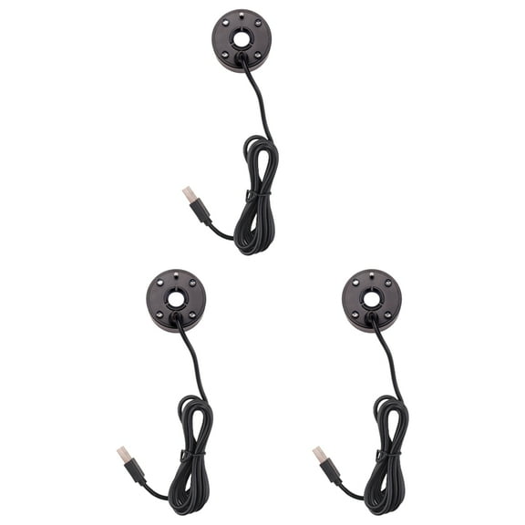 3X Mist Maker, USB Port 4 Color LED Lights Mini Mister Fog Machine, Fountain Garden Pond Water Fogger Atomizer Black,3 x Mist Maker,Black