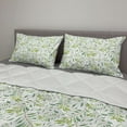 thumbnail image 2 of Green Leaf Comforter & Sham Bedding Set, Watercolor Style Olive Branch Mediterranean Tree Organic, 3 pcs Duvet Set Microfiber Filling Quilt, 5 Sizes, Avocado Green, by Ambesonne, 2 of 4