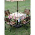 thumbnail image 5 of Square Outdoor Tablecloth with Umbrella Hole Pink Spring Floral Easter Outside Table Cloth Waterproof Patio Table Cover Pastoral Tulip Flower Zipper Tablecloths for Picnic Party Camping 60x60 Inch, 5 of 8