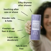 Talc Free Body Powder for Women, Dusting Powder, Cornstarch Free Talcum Powder, Grounding Relaxation Scent, Essential Oils Lavender, Vetiver, Clary Sage, Ora’s Amazing Herbal, Blissful Earth 2.5 oz