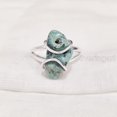 thumbnail image 4 of Natural Turquoise Ring, Rough Turquoise Ring, December Birthstone, Wire Band Ring, 925 Sterling Silver, Womens Ring, Christmas, Thanksgiving, Handmade, Statement Jewelry, Rough Gemstone Jewelry, 4 of 5