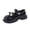 Black, variant on Girls Heart Embellished Flats Soft Sole Casual Shoes, Youth Comfortable Leather Slip-Ons for Daily Wear, Size 21-35 (US 6.5-1.5) 1 Pair