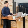 thumbnail image 3 of Stand Up Desk Store Electric Adjustable Height Standing Desk with Programmable Memory (Black Frame/Teak Top, 60" Wide), 3 of 9