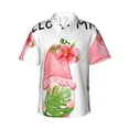 thumbnail image 1 of Balery Hello Summer Gnome Camisas hawaianas de manga corta para hombre, camisas playeras de corte holgado, camisas de vacaciones con botones,Small, 1 of 7