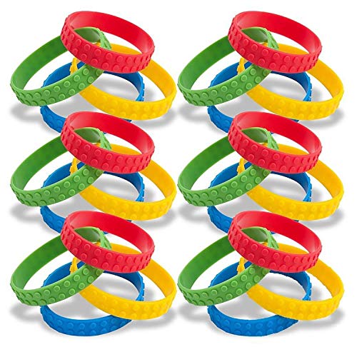 Carnival Birthday Party Supplies Decorations Goodie Bag Stuffers Fillers Silicone Wristbands 36PCS Mardi Gras Party Favors Rubber Bracelets
