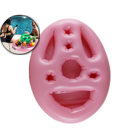 WNFJR Pool Drink Holder Floats Inflatable Floating Drink Holder Pool Floats Bar Floating Pool Tray for Food and Drinks, Drink Float for Swimming Pool Party Beach Accessories
